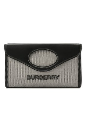 Мужская текстильная сумка BURBERRY серого цвета, арт. 8039506 | Фото 1 (Ремень/цепочка: На ремешке; Материал: Текстиль; Размер: small)