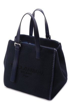 Мужская текстильная сумка-шопер DOLCE & GABBANA темно-синего цвета, арт. BM1834/A0307 | Фото 4 (Региональные ограничения белый список (Axapta Mercury): RU; Материал: Текстиль; Размер: large)