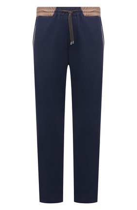 Мужские хлопковые брюки CORTIGIANI синего цвета, арт. 114612/0000/60-70 | Фото 1 (Кросс-КТ: Спорт; Материал внешний: Хлопок; Стили: Спорт-шик; Big sizes: Big Sizes; Длина (брюки, джинсы): Стандартные)