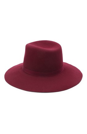 Женская шляпа fedora COCOSHNICK HEADDRESS бордового цвета по цене 27000 руб., арт. fedoranewl-10 | Фото 2 Женская шляпа fedora COCOSHNICK HEADDRESS бордового цвета, арт. fedoranewl-10 | Фото 2