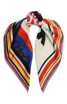 Женский шелковый платок CHLOÉ разноцветного цвета по цене 29950 руб., арт. CHC21UT075SLK | Фото 1 Женский шелковый платок CHLOÉ разноцветного цвета, арт. CHC21UT075SLK | Фото 1
