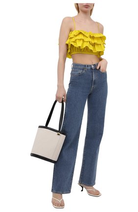 Женский топ MSGM желтого цвета по цене 23800 руб., арт. 3042MDT106 217305 | Фото 2 Женский топ MSGM желтого цвета, арт. 3042MDT106 217305 | Фото 2