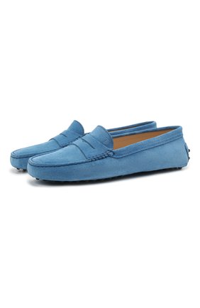 Женские замшевые мокасины gommini TOD’S синего цвета по цене 49400 руб., арт. XXW00G00010RE0 | Фото 1 Женские замшевые мокасины gommini TOD’S синего цвета, арт. XXW00G00010RE0 | Фото 1 (Материал внутренний: Натуральная кожа; Подошва: Платформа; Материал внешний: Замша, Кожа; Длина стельки: 26)