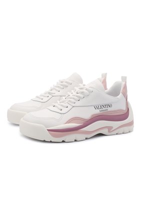 Женские кожаные кроссовки valentino garavani gumboy VALENTINO розового цвета по цене 55700 руб., арт. VW0S0K55/GCP | Фото 1 Женские кожаные кроссовки valentino garavani gumboy VALENTINO розового цвета, арт. VW0S0K55/GCP | Фото 1