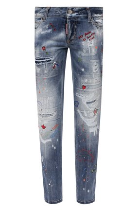 Женские джинсы DSQUARED2 темно-синего цвета по цене 79600 руб., арт. S75LB0491/S30708 | Фото 1 Женские джинсы DSQUARED2 темно-синего цвета, арт. S75LB0491/S30708 | Фото 1