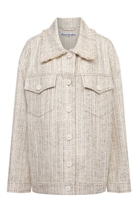 Женская хлопковая куртка ACNE STUDIOS бежевого цвета по цене 59950 руб., арт. A90356 | Фото 1 Женская хлопковая куртка ACNE STUDIOS бежевого цвета, арт. A90356 | Фото 1