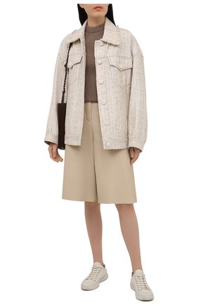 Женская хлопковая куртка ACNE STUDIOS бежевого цвета по цене 59950 руб., арт. A90356 | Фото 2 Женская хлопковая куртка ACNE STUDIOS бежевого цвета, арт. A90356 | Фото 2