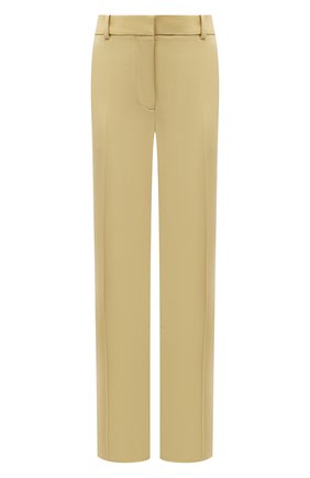 Женские шерстяные брюки VICTORIA BECKHAM желтого цвета по цене 79600 руб., арт. 1221WTR002664A | Фото 1 Женские шерстяные брюки VICTORIA BECKHAM желтого цвета, арт. 1221WTR002664A | Фото 1