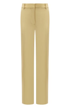 Женские шерстяные брюки VICTORIA BECKHAM желтого цвета по цене 89950 руб., арт. 1221WTR002664A | Фото 1