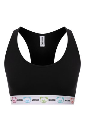 Женский бра-топ MOSCHINO UNDERWEAR WOMAN черного цвета по цене 11050 руб., арт. A6802/9021 | Фото 1 Женский бра-топ MOSCHINO UNDERWEAR WOMAN черного цвета, арт. A6802/9021 | Фото 1