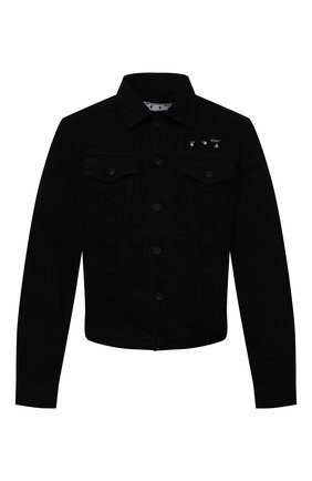Мужская джинсовая куртка OFF-WHITE черного цвета по цене 75050 руб., арт. 0MYE054S21DEN001 | Фото 1 Мужская джинсовая куртка OFF-WHITE черного цвета, арт. 0MYE054S21DEN001 | Фото 1