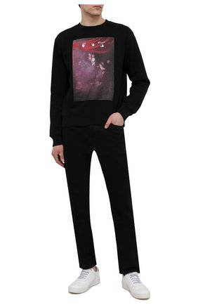 Мужской хлопковый свитшот OFF-WHITE черного цвета по цене 39950 руб., арт. 0MBA025S21FLE009 | Фото 2 Мужской хлопковый свитшот OFF-WHITE черного цвета, арт. 0MBA025S21FLE009 | Фото 2