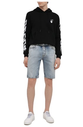 Мужской хлопковое худи OFF-WHITE черного цвета по цене 47000 руб., арт. 0MBB034S21FLE004 | Фото 2 Мужской хлопковое худи OFF-WHITE черного цвета, арт. 0MBB034S21FLE004 | Фото 2