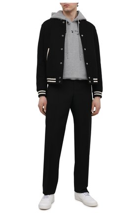 Мужской хлопковое худи OFF-WHITE серого цвета по цене 47000 руб., арт. 0MBB034S21FLE006 | Фото 2 Мужской хлопковое худи OFF-WHITE серого цвета, арт. 0MBB034S21FLE006 | Фото 2