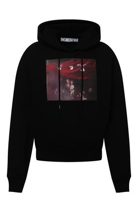 Мужской хлопковое худи OFF-WHITE черного цвета по цене 42600 руб., арт. 0MBB037S21FLE003 | Фото 1 Мужской хлопковое худи OFF-WHITE черного цвета, арт. 0MBB037S21FLE003 | Фото 1