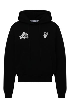 Мужской хлопковое худи OFF-WHITE черного цвета по цене 45900 руб., арт. 0MBB037S21FLE006 | Фото 1 Мужской хлопковое худи OFF-WHITE черного цвета, арт. 0MBB037S21FLE006 | Фото 1