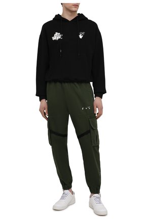 Мужской хлопковое худи OFF-WHITE черного цвета по цене 45900 руб., арт. 0MBB037S21FLE006 | Фото 2 Мужской хлопковое худи OFF-WHITE черного цвета, арт. 0MBB037S21FLE006 | Фото 2