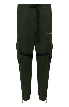 Мужские хлопковые джоггеры OFF-WHITE хаки цвета по цене 59050 руб., арт. 0MCF004S21FAB002 | Фото 1 Мужские хлопковые джоггеры OFF-WHITE хаки цвета, арт. 0MCF004S21FAB002 | Фото 1