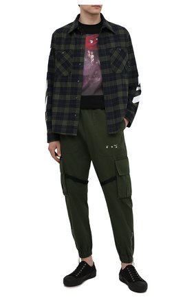 Мужская хлопковая рубашка OFF-WHITE хаки цвета по цене 48750 руб., арт. 0MGA133S21FAB001 | Фото 2 Мужская хлопковая рубашка OFF-WHITE хаки цвета, арт. 0MGA133S21FAB001 | Фото 2