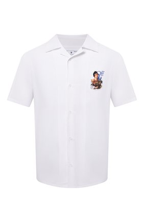 Мужская хлопковая рубашка OFF-WHITE белого цвета по цене 39000 руб., арт. 0MGA163S21FAB008 | Фото 1 Мужская хлопковая рубашка OFF-WHITE белого цвета, арт. 0MGA163S21FAB008 | Фото 1