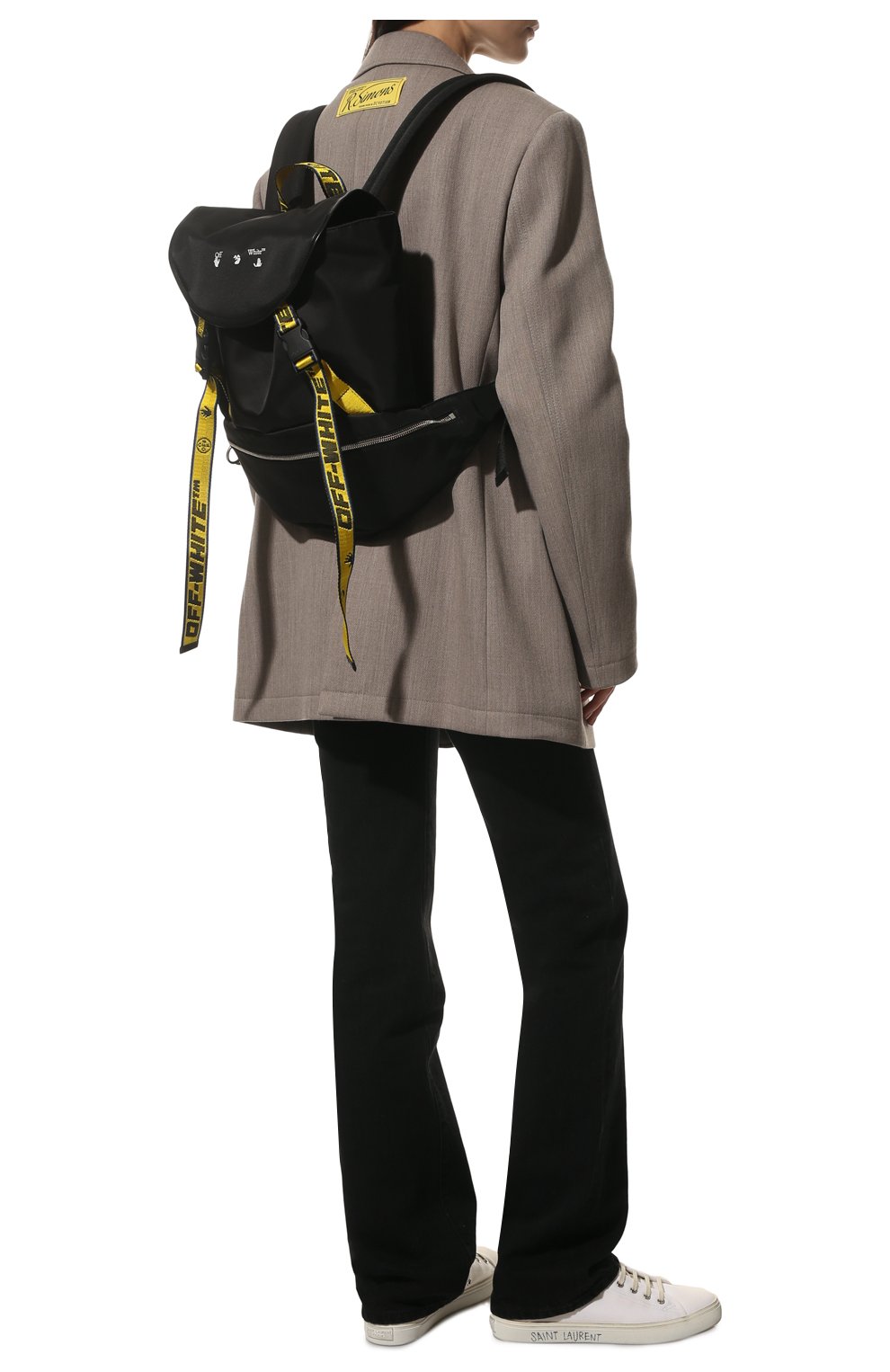 Женский текстильный рюкзак OFF-WHITE черного цвета, арт. 0MNB036S21FAB001/W | Фото 5 (Материал: Текстиль; Стили: Кэжуэл; Размер: large)