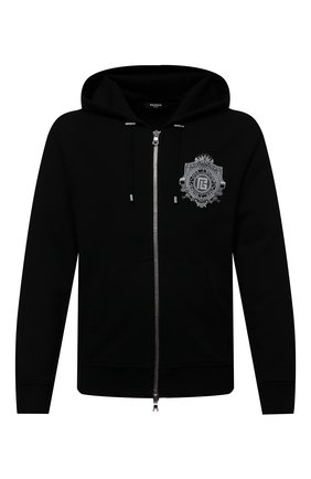 Мужской хлопковая толстовка BALMAIN черного цвета по цене 87750 руб., арт. VH0JR001/G060 | Фото 1 Мужской хлопковая толстовка BALMAIN черного цвета, арт. VH0JR001/G060 | Фото 1