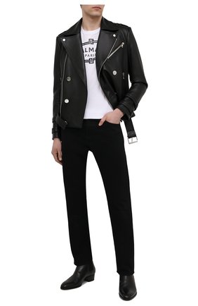 Мужская кожаная куртка BALMAIN черного цвета по цене 271500 руб., арт. VH0TD085/L110 | Фото 2 Мужская кожаная куртка BALMAIN черного цвета, арт. VH0TD085/L110 | Фото 2