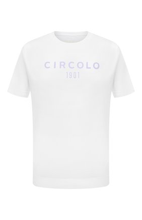 Мужская хлопковая футболка CIRCOLO 1901 фиолетового цвета по цене 11100 руб., арт. CN2981 | Фото 1 Мужская хлопковая футболка CIRCOLO 1901 фиолетового цвета, арт. CN2981 | Фото 1