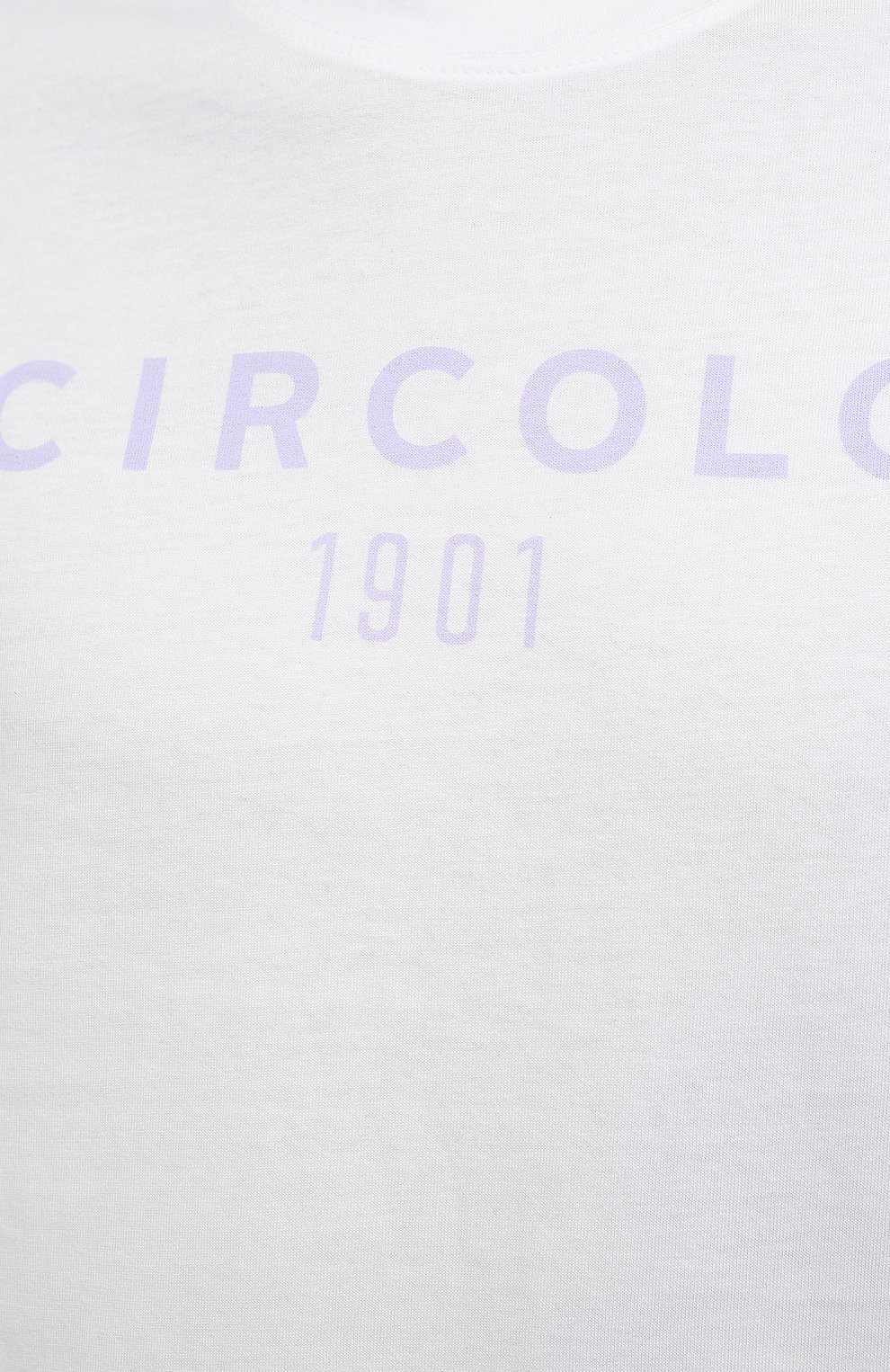 Мужская хлопковая футболка CIRCOLO 1901 сиреневого цвета, арт. CN2981 | Фото 5 (Рукава: Короткие; Длина (для топов): Стандартные; Принт: С принтом; Материал внешний: Хлопок; Стили: Кэжуэл)