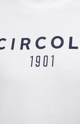 Мужская хлопковая футболка CIRCOLO 1901 темно-синего цвета, арт. CN2981 | Фото 5 (Рукава: Короткие; Длина (для топов): Стандартные; Принт: С принтом; Материал внешний: Хлопок; Стили: Кэжуэл)