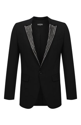Мужской шерстяной пиджак DSQUARED2 черного цвета по цене 141500 руб., арт. S71BN0850/S40320 | Фото 1 Мужской шерстяной пиджак DSQUARED2 черного цвета, арт. S71BN0850/S40320 | Фото 1 (Материал подклада: Синтетический материал; Стили: Гламурный; Пиджаки М: Приталенный; Длина (для топов): Стандартные; 1-2-бортные: Однобортные; Материал внешний: Шерсть; Случай: Вечерний; Рукава: Длинные; Одежда: Одежда)