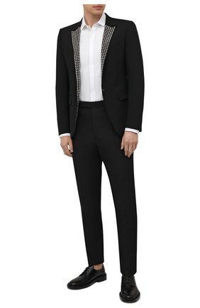 Мужской шерстяной пиджак DSQUARED2 черного цвета по цене 141500 руб., арт. S71BN0850/S40320 | Фото 2 Мужской шерстяной пиджак DSQUARED2 черного цвета, арт. S71BN0850/S40320 | Фото 2 (Материал подклада: Синтетический материал; Стили: Гламурный; Пиджаки М: Приталенный; Длина (для топов): Стандартные; 1-2-бортные: Однобортные; Материал внешний: Шерсть; Случай: Вечерний; Рукава: Длинные; Одежда: Одежда)