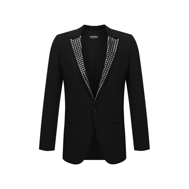 Шерстяной пиджак Dsquared2 Чёрный S71BN0850/S40320 5567393