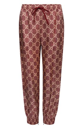 Женские шелковые джоггеры GUCCI бордового цвета по цене 109000 руб., арт. 625005/XJCL5 | Фото 1 Женские шелковые джоггеры GUCCI бордового цвета, арт. 625005/XJCL5 | Фото 1