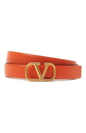 Женский кожаный ремень VALENTINO оранжевого цвета по цене 26950 руб., арт. VW0T0S12/ZFR | Фото 1 Женский кожаный ремень VALENTINO оранжевого цвета, арт. VW0T0S12/ZFR | Фото 1