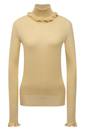 Женская водолазка из вискозы VICTORIA BECKHAM желтого цвета по цене 73050 руб., арт. 1221KJU002728A | Фото 1 Женская водолазка из вискозы VICTORIA BECKHAM желтого цвета, арт. 1221KJU002728A | Фото 1