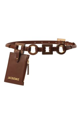 Женский кожаный ремень JACQUEMUS коричневого цвета по цене 41950 руб., арт. 211AC17/300800 | Фото 1 Женский кожаный ремень JACQUEMUS коричневого цвета, арт. 211AC17/300800 | Фото 1