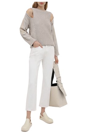 Женский хлопковый свитер STELLA MCCARTNEY бежевого цвета по цене 79950 руб., арт. 603069/S2250 | Фото 2 Женский хлопковый свитер STELLA MCCARTNEY бежевого цвета, арт. 603069/S2250 | Фото 2