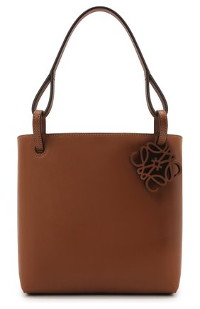 Женский сумка double LOEWE коричневого цвета, арт. A711T81X01 | Фото 1 (Материал: Натуральная кожа; Сумки-технические: Сумки-шопперы; Размер: small)