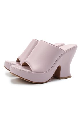 Женские кожаные мюли wedge BOTTEGA VENETA сиреневого цвета по цене 83500 руб., арт. 658979/VBSD0 | Фото 1 Женские кожаные мюли wedge BOTTEGA VENETA сиреневого цвета, арт. 658979/VBSD0 | Фото 1