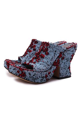 Женские текстильные мюли wedge BOTTEGA VENETA синего цвета по цене 95050 руб., арт. 658975/V0VV0 | Фото 1 Женские текстильные мюли wedge BOTTEGA VENETA синего цвета, арт. 658975/V0VV0 | Фото 1