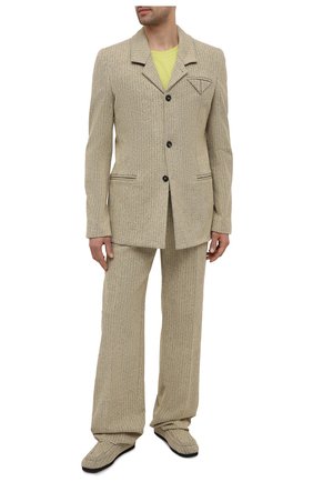 Мужские брюки BOTTEGA VENETA бежевого цвета по цене 72100 руб., арт. 657796/V00C0 | Фото 2 Мужские брюки BOTTEGA VENETA бежевого цвета, арт. 657796/V00C0 | Фото 2