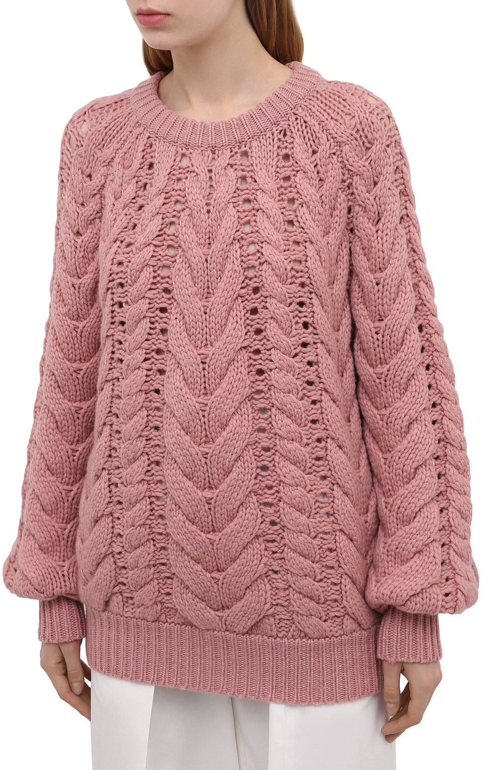 Женский розовый кашемировый свитер BRUNELLO CUCINELLI — купить в