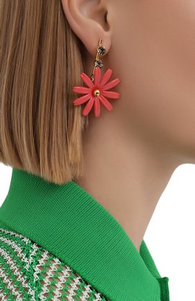 Женские серьги MARNI фуксия цвета по цене 26300 руб., арт. 0RMV0261A0/M2000 | Фото 2 Женские серьги MARNI фуксия цвета, арт. 0RMV0261A0/M2000 | Фото 2