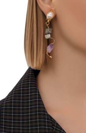 Женские клипсы MARNI фиолетового цвета по цене 44450 руб., арт. 0RMV0284A0/PD000 | Фото 2 Женские клипсы MARNI фиолетового цвета, арт. 0RMV0284A0/PD000 | Фото 2