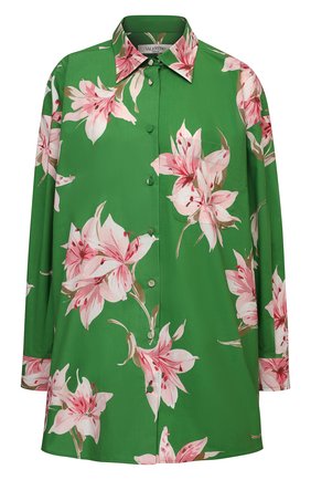 Женская хлопковая рубашка VALENTINO зеленого цвета по цене 137000 руб., арт. VB0AB2606DC | Фото 1 Женская хлопковая рубашка VALENTINO зеленого цвета, арт. VB0AB2606DC | Фото 1
