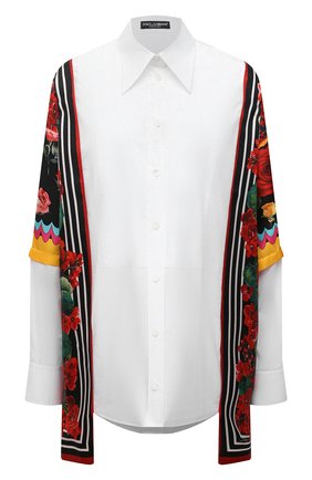 Женская рубашка из хлопка и шелка DOLCE & GABBANA разноцветного цвета по цене 121000 руб., арт. F5020T/GDZ36 | Фото 1 Женская рубашка из хлопка и шелка DOLCE & GABBANA разноцветного цвета, арт. F5020T/GDZ36 | Фото 1