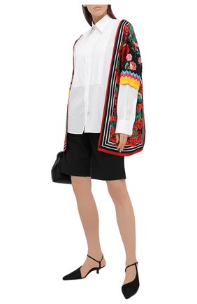 Женская рубашка из хлопка и шелка DOLCE & GABBANA разноцветного цвета по цене 121000 руб., арт. F5020T/GDZ36 | Фото 2 Женская рубашка из хлопка и шелка DOLCE & GABBANA разноцветного цвета, арт. F5020T/GDZ36 | Фото 2