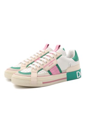 Женские кожаные кеды custom 2.zero DOLCE & GABBANA разноцветного цвета по цене 66800 руб., арт. CK1863/A0544 | Фото 1 Женские кожаные кеды custom 2.zero DOLCE & GABBANA разноцветного цвета, арт. CK1863/A0544 | Фото 1