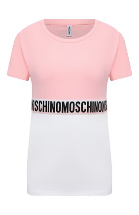 Женская хлопковая футболка MOSCHINO UNDERWEAR WOMAN розового цвета по цене 12300 руб., арт. A1919/9021 | Фото 1 Женская хлопковая футболка MOSCHINO UNDERWEAR WOMAN розового цвета, арт. A1919/9021 | Фото 1
